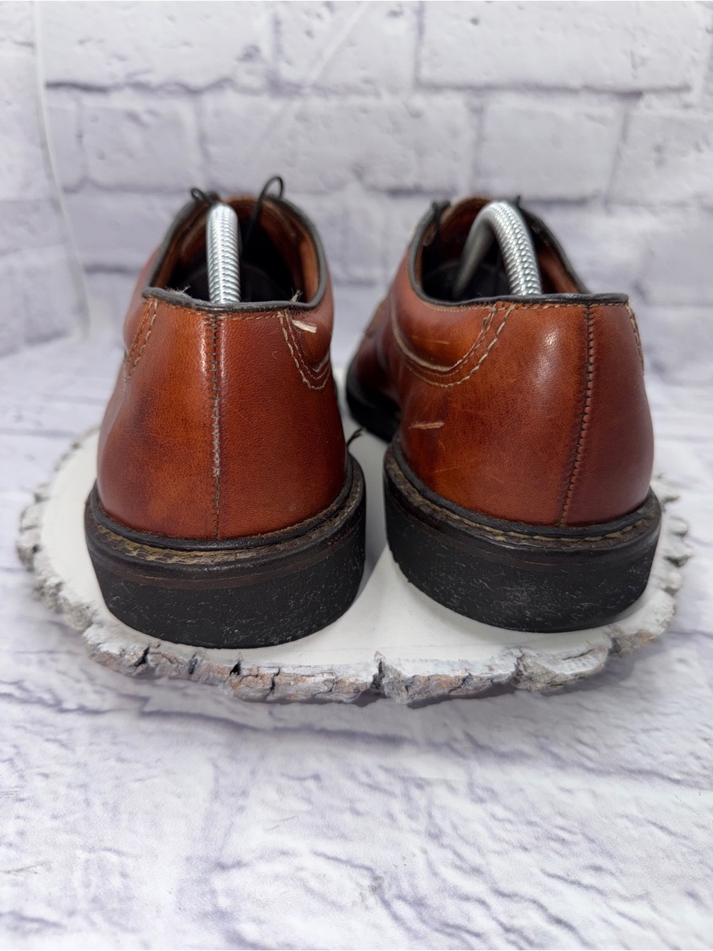 Allen Edmonds Wilbert Comfort Brown Leather Split Toe Mens Dress Shoes Sz 10.5 D - Picture 4 of 10